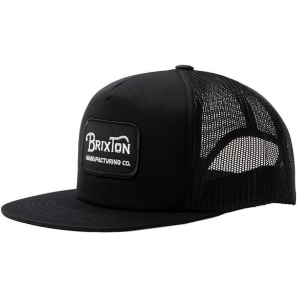 Mens Mesh Trucker Hat Snapback Cap Adjustable Patch Logo Structured 6 Panel - Picture 1 of 2